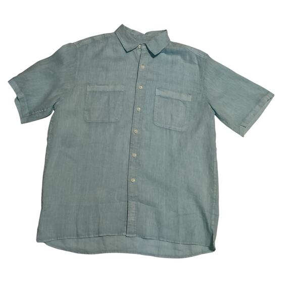 Territory Ahead Men’s Linen Short Sleeve Button up Shirt Sz Medium - Picture 1 of 5